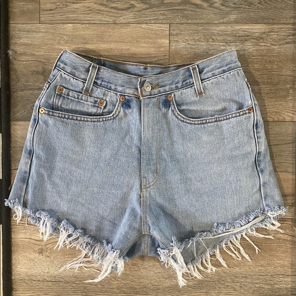 Levi's Pants - Levi's vintage 505 Blue Jean Shorts with Frayed Hem